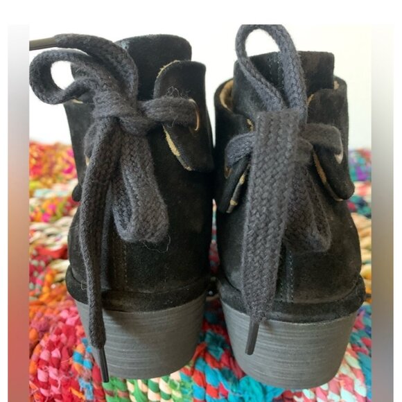 Fly London Womens Suede Black Wedges Size 35 5 - Picture 6 of 7